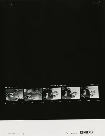 Dinner and Cabinet meeting aboard USS Sequoia, 7 May 1975. Contact sheet of White House roll A4416, photographed by Kennerly. Frames: 2-3, 4-6.