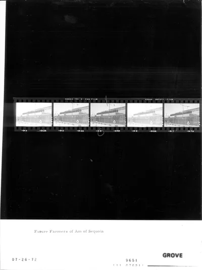 Members of the Future Farmers of America lined up aboard the presidential yacht USS Sequoia at her pier, 26 July 1972. Contact sheet of White House Photo Office roll WHPO-9651, photographed by Andrew Grove. Frames: 03-07.